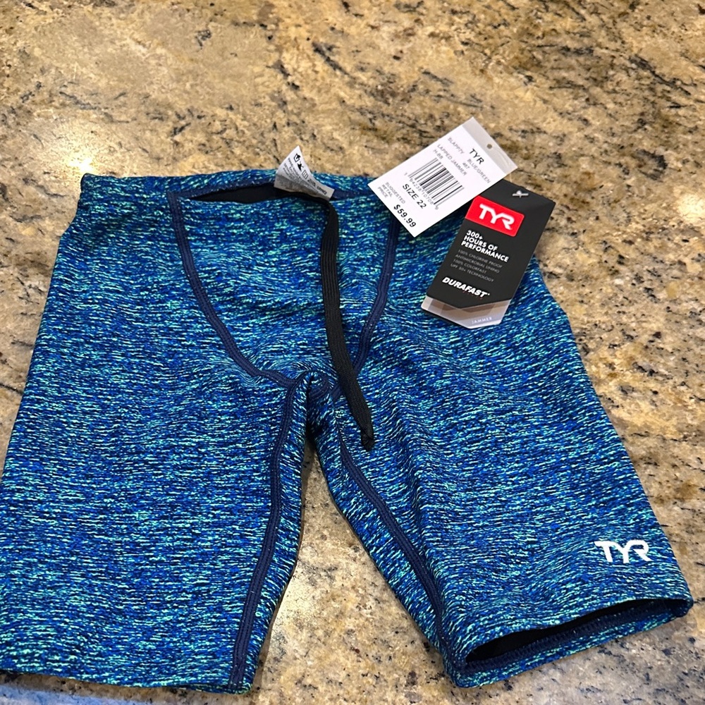 TYR Blue Durafast Swim suit - competition or training NWT